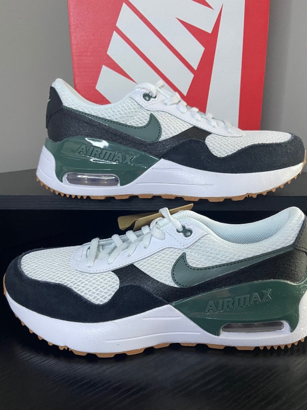 Nike Air Max System (GS) White/Vintage Green/Black 5Y